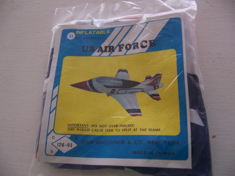 inflatable / vintage inflatable toy air force jet image 1