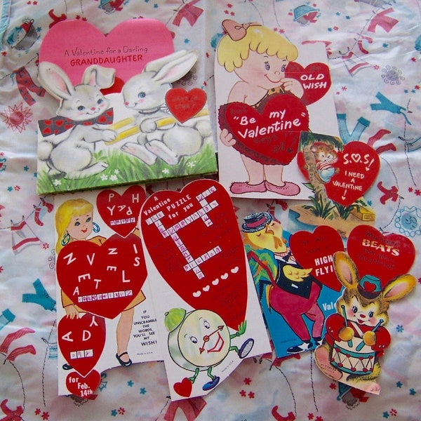 valentine assorted used cards