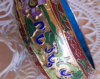 vintage enameled bangle bracelet