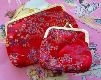 purses / vintage satin pouches set