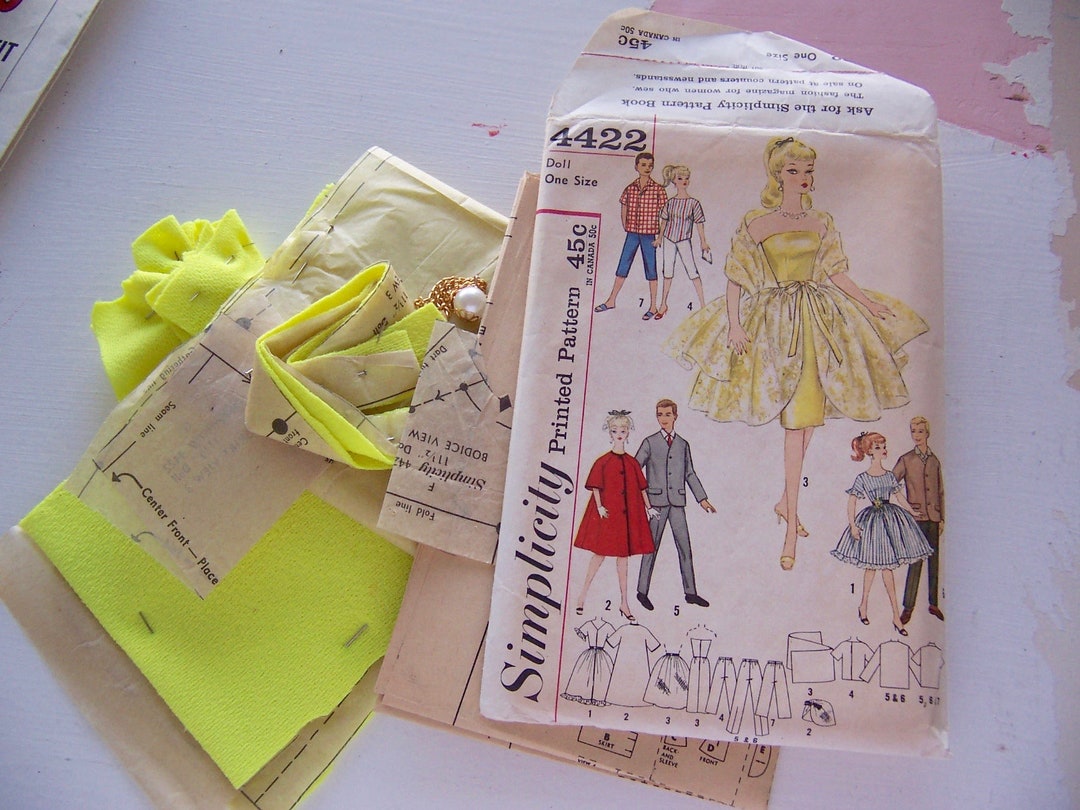 Pattern / Simplicity 4422 Doll Clothes Pattern Etsy