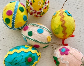 easter / styrofoam decorated eggs