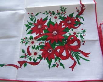 napkins / flowers christmas holiday linens