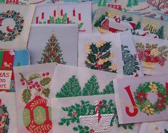 labels / 17 woven christmas labels