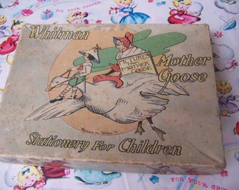 box / whitman mother goose stationary box