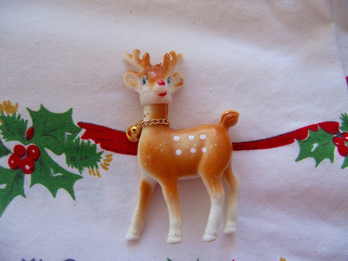 Deer / vintage soft plastic deer Etsy
