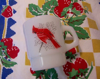 mug / milk glass bird mug