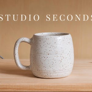STUDIO SECONDS SALE | Ridge Mug | Handmade Ceramic Mugs | Pottery Mug | White Mug Speckled | Coffee Mug | Tea Mug | Stoneware