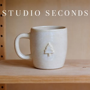 STUDIO SECONDS SALE | Handmade Pottery | Evergreen Mug | Ceramic Coffee Mug | Pottery Mug | Woodland Mug | Wheel Thrown Mug | Final Sale