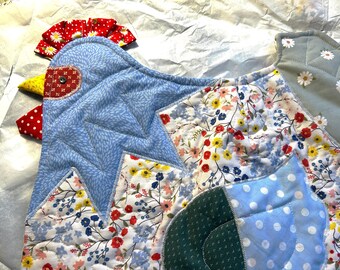 Darrylene--Special Order Hen Toaster Cover quilted appliqued fits 2 slice toaster