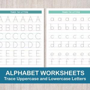 Alphabet Tracing Worksheets for Kids | Printable Letter Tracing Sheets | Digital Download