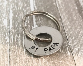 Keychain for grandpa, Travel tokens keychain, travel lover gift, travel token, states visited charms, journey, Personalized Washer keychain
