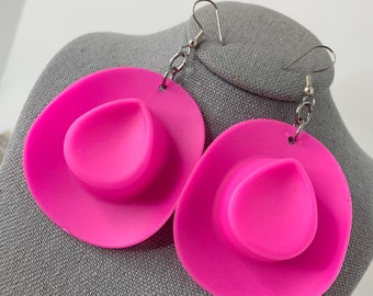 Cowgirl cowboy hat earrings, girls trip earrings, country earrings, Nashville girls trip earrings