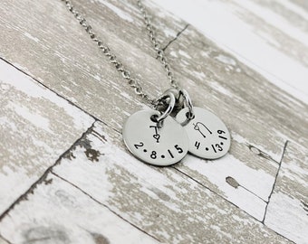 Engraved Initial Necklace, Mommy Necklace, Couples Jewelry, Unique gift for her, Monogram tag necklace, gift for grandma, New Mom Necklace