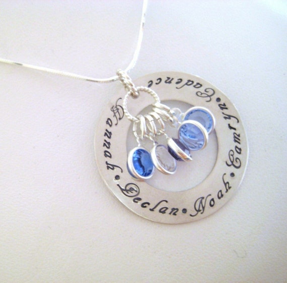 Items similar to Custom Jewelry, Engraved Eternity Circle Necklace