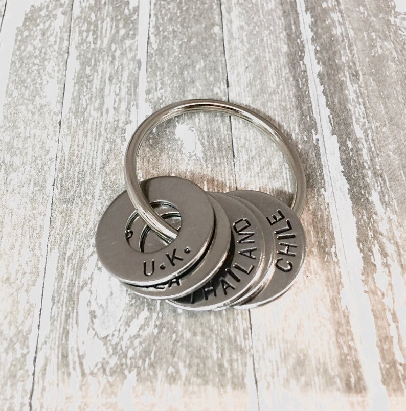 Personalized Engraved Washer Keychain Token National Park Etsy