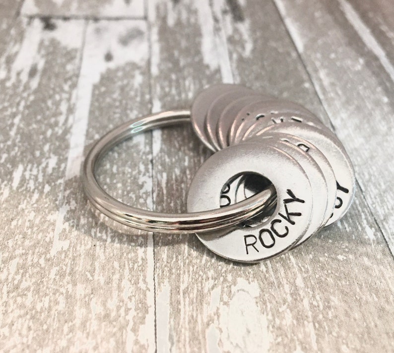 Personalized Engraved Washer Keychain Token National Park Etsy