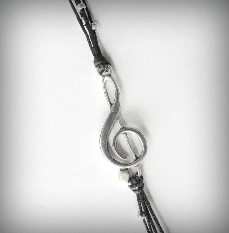 Treble Clef Bracelet Music Jewelry Music Lover Sterling Etsy