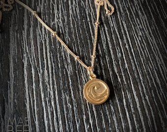 Fina Cadena Veneciana Para Hombre, Modelo Veneciano, 1 Mm/70 Cm, Chapada En Oro