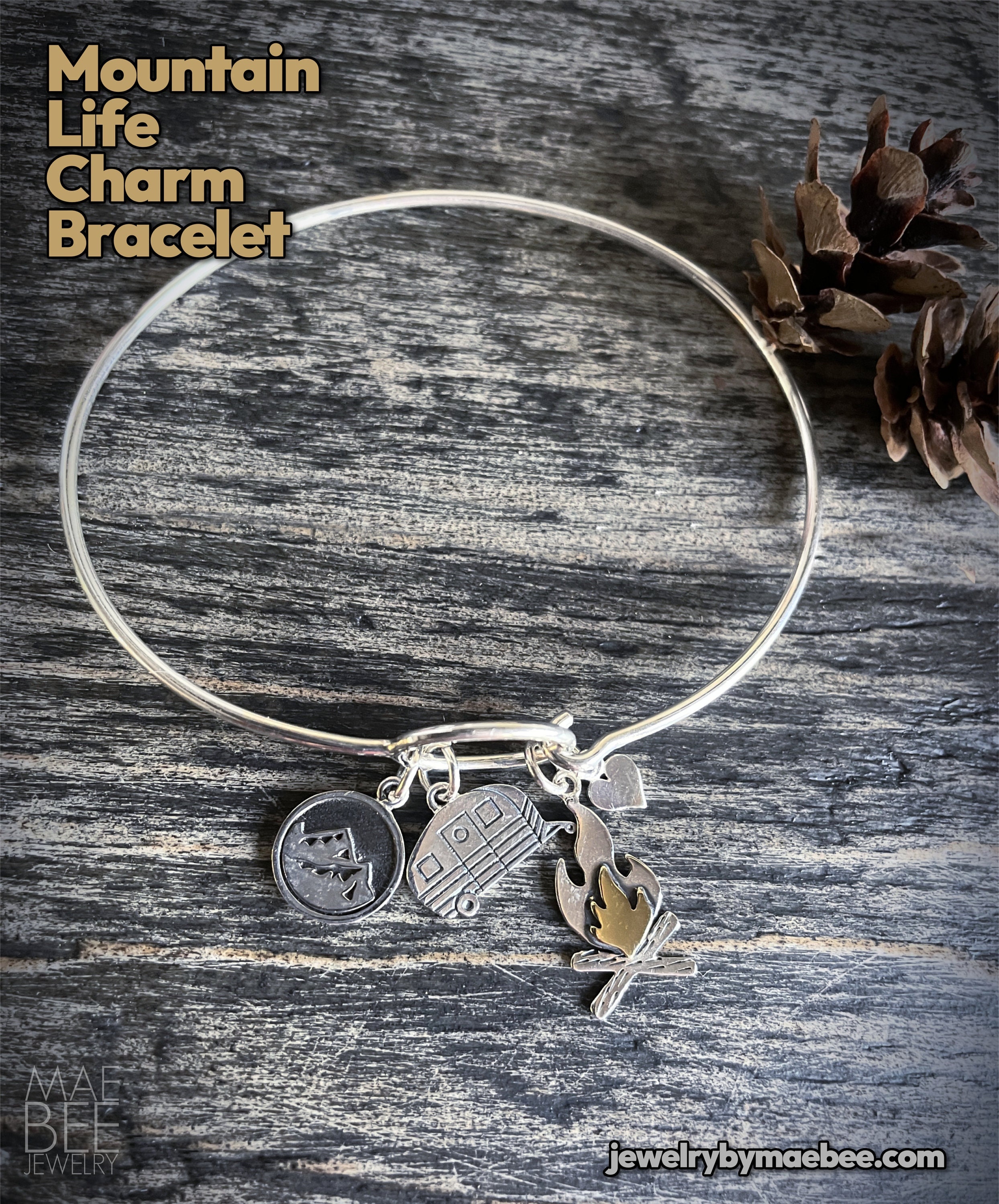 Mountain cheap charm bracelet
