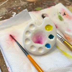Paint Palette Artist Watercolor Painting Adjustable Ring Travel Gear Art Supplies Chunky Jewelry Road Trip Vacation Unique Gift for Artist