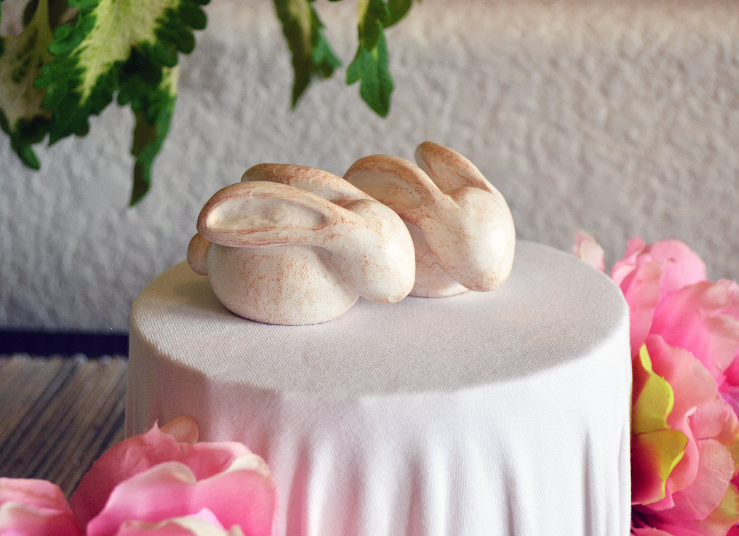 Wedding Toppers Rabbit Custom Bunnies Wedding Cake Topper Vintage White Rabbits Personalized ...