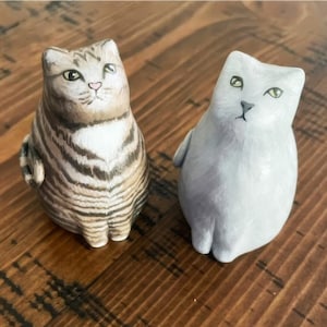 Custom Pet Portrait Cat Memorial Sculpture Figurine Personalized Made to Order Art from your Photo Memento Keepsake Gift for Cat Lover