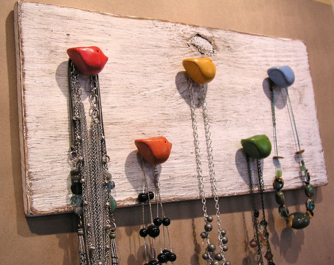 Jewelry Wall Hooks Necklace and Scarf Organizer Handmade Etsy
