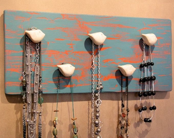 Jewelry Wall Hooks Necklace and Scarf Organizer Handmade Etsy