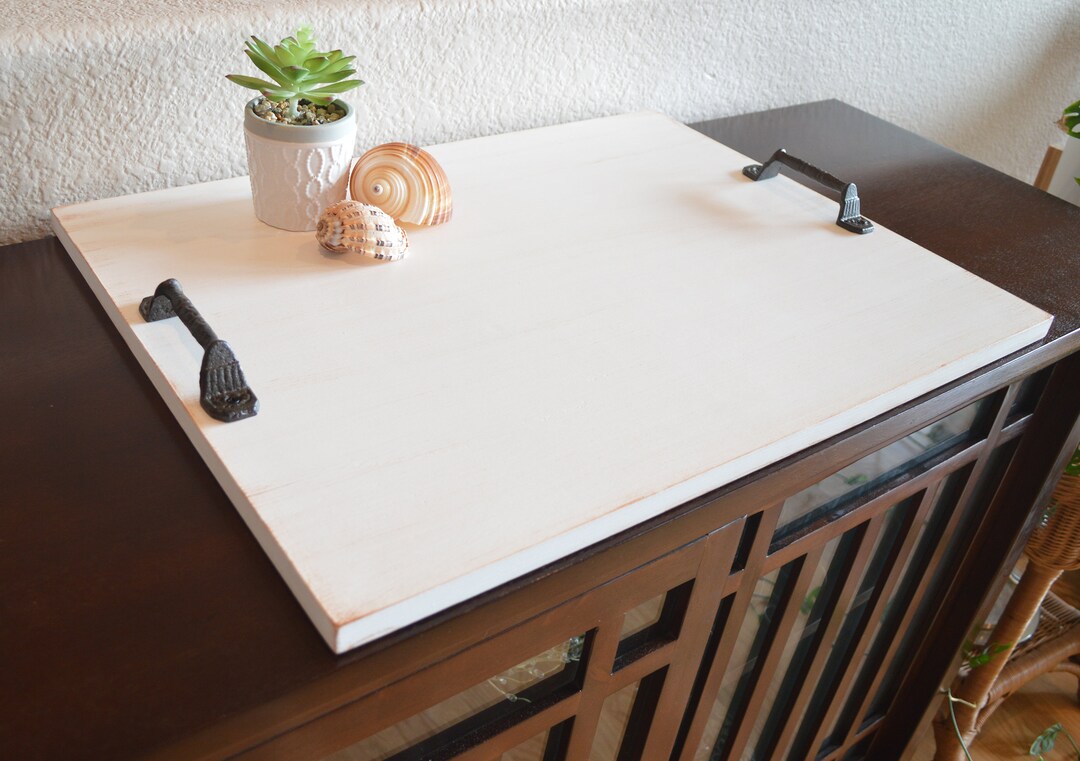 Ottoman Tray / White Handmade Rectangle Kitchen Stand Etsy