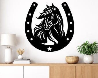 horse shoe wall decor wooden horse head wall art western home decor rustic farmhouse wall hanging lucky horseshoe gift