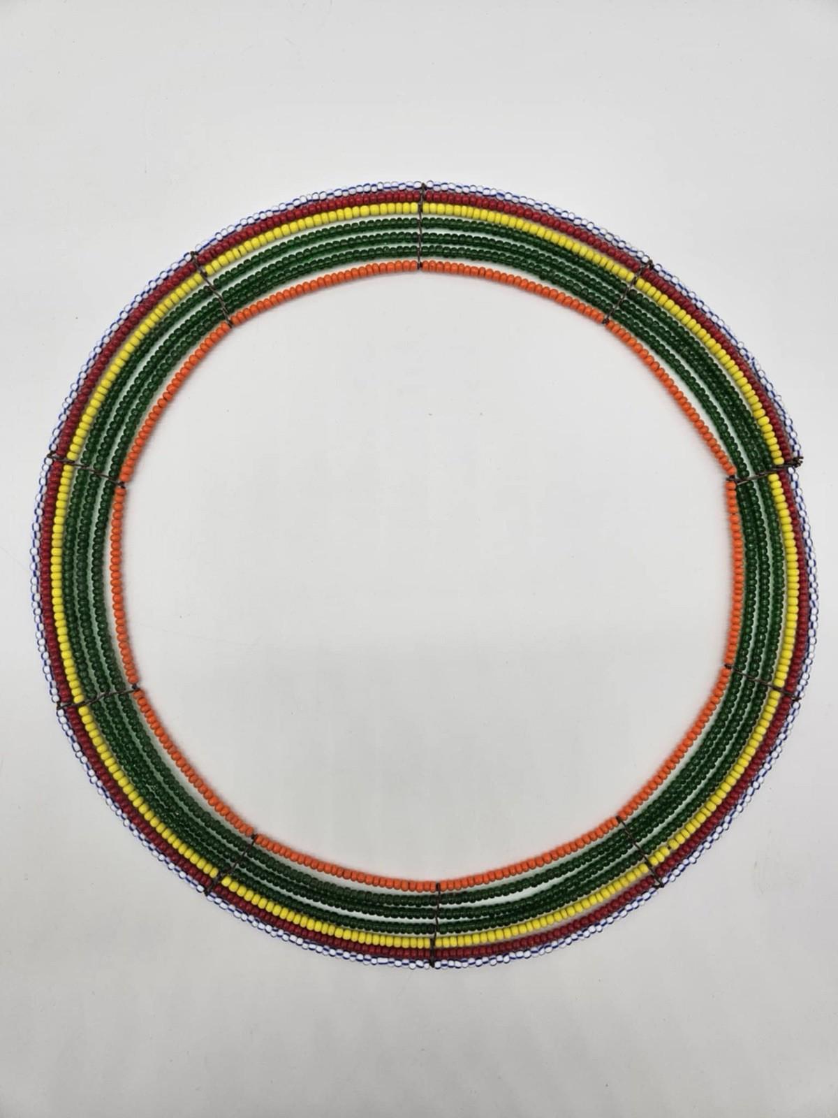 Shairi  Handmade Maasai Masai Beaded Tribal Colorful Circle pendant Necklace main image 1