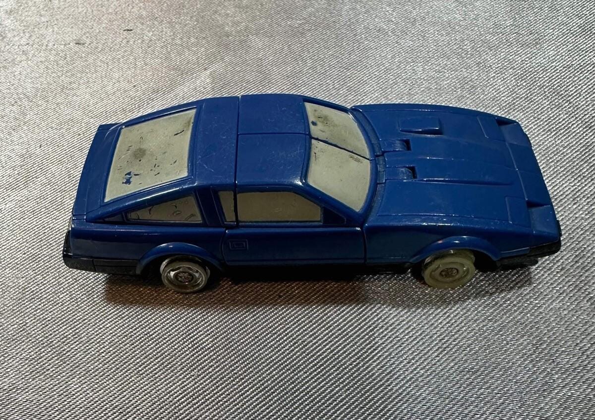 1984 Vintage Blue BANDAI Transformer NISSAN 280ZX Car Japan Gobots