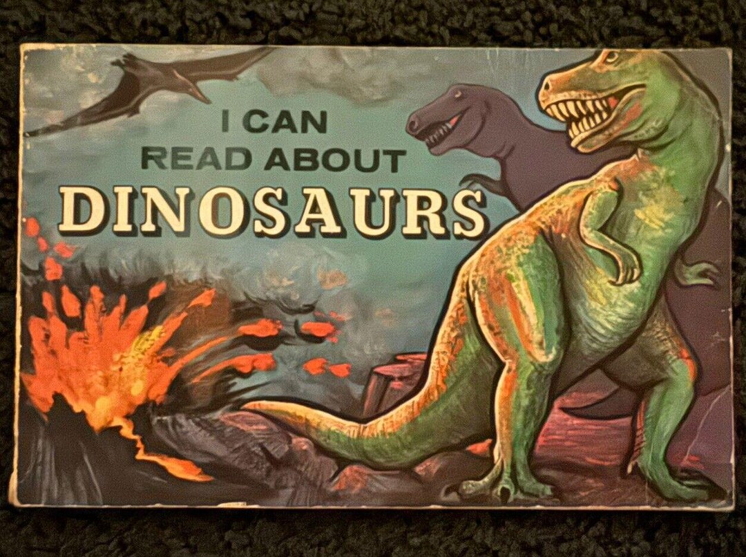 Classic Vintage Kid's Dinosaur Book--i Can Read About Dinosaurs - Etsy