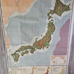 Mapa desplegable grande de Japón de A.J. Nystrom & Co.