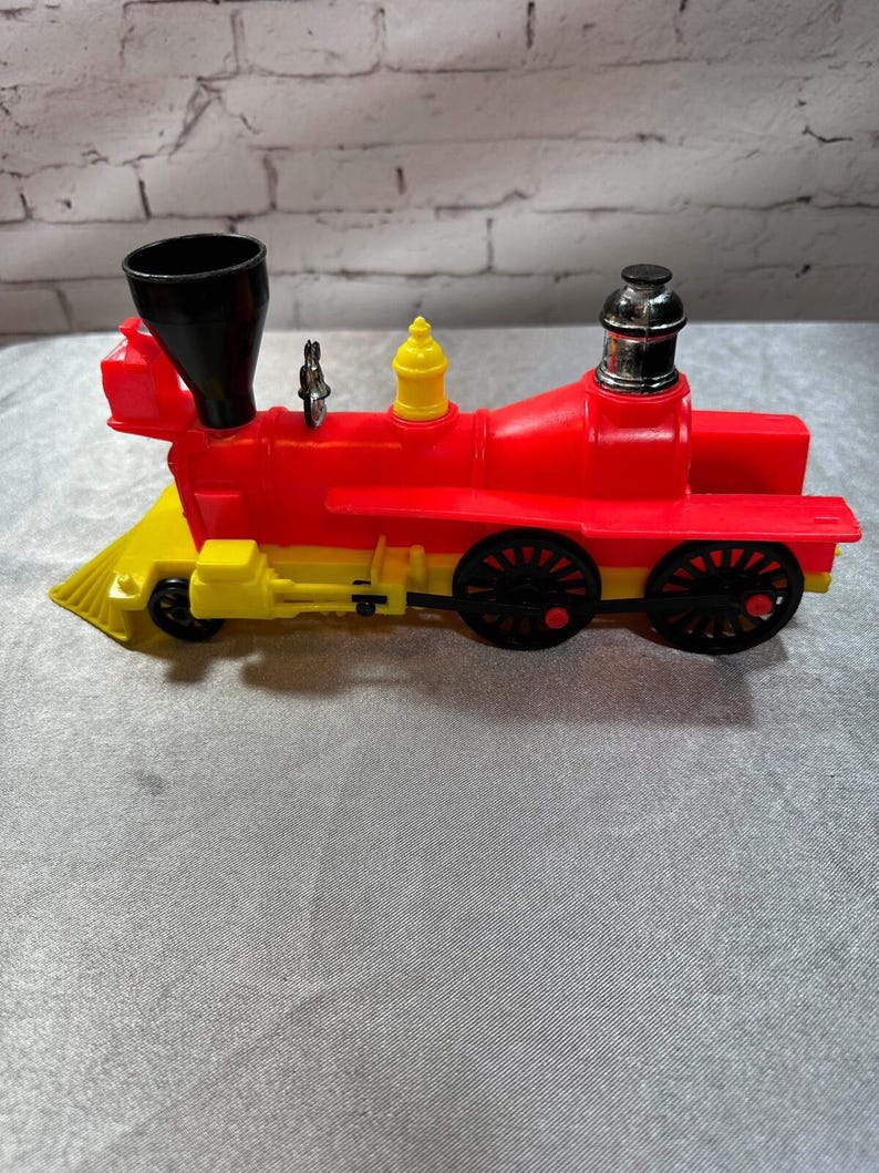 Vintage Tim-mee Toys 7676/81 Red & Yellow Plastic Steam Engine Train ...