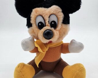 Vintage Disney Original Mickey Mouse Christmas Carol Plush 8" Tiny Tim Korea