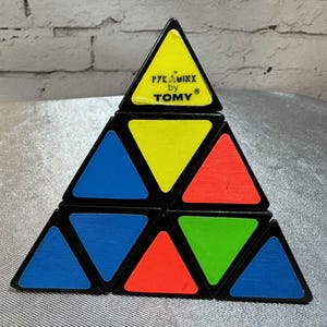 Lot of 3 Vintage Pyramix Pyramid Triangle Puzzle Toy Rubik's Cubes 005 ...