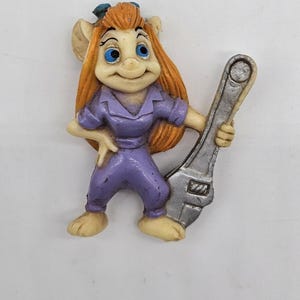 1991 Rescue Rangers Gadget Hackwrench Figure Disney Kellogg's Used~