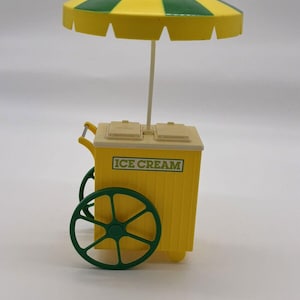 ヴィンテージ 1980 年代 メリタス インダストリーズ プラスチック ドール アイスクリーム カート スツール 006