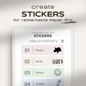 Custom Stickers for reMarkable Paper Pro | Shapes and Visuals to Create Stickers for reMarkable Pro | reMarkable templates