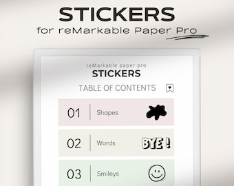 Adesivi personalizzati per reMarkable Paper Pro / Forme e immagini per creare adesivi per reMarkable Pro / Modelli reMarkable