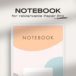 Notebook for reMarkable Paper Pro | Digital Notes | reMarkable Pro Notes | reMarkable Notebook | reMarkable templates