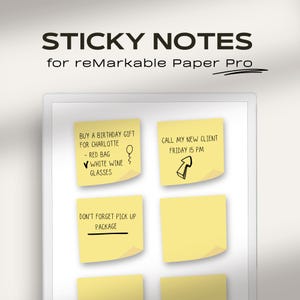 Sticky Notes for reMarkable Paper Pro | Digital Sticky Notes | Memo Notes for reMarkable Paper Pro | Digital Notes