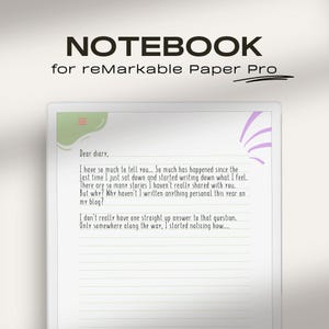 Notebook for reMarkable Paper Pro | Digital Notes | reMarkable Pro Notes | reMarkable Notebook | reMarkable templates