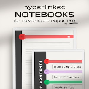 Notebook bundle for reMarkable Paper Pro | Make Your Own Index | Hyperlinked Index / PDF | Digital Notes | reMarkable Paper Pro Notes