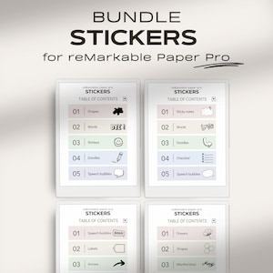 Custom Sticker bundle for reMarkable Paper Pro | Shapes and Visuals to Create Stickers for reMarkable Pro | reMarkable templates bundle