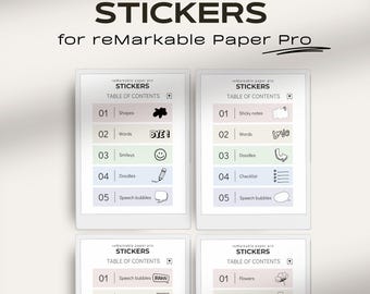 Custom Sticker bundle for reMarkable Paper Pro | Shapes and Visuals to Create Stickers for reMarkable Pro | reMarkable templates bundle