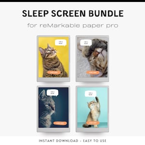 Sleep screens for Remarkable Paper Pro | Colorful Screensaver with & without text | Template for RMPP | Sleep screen for e-ink tablets