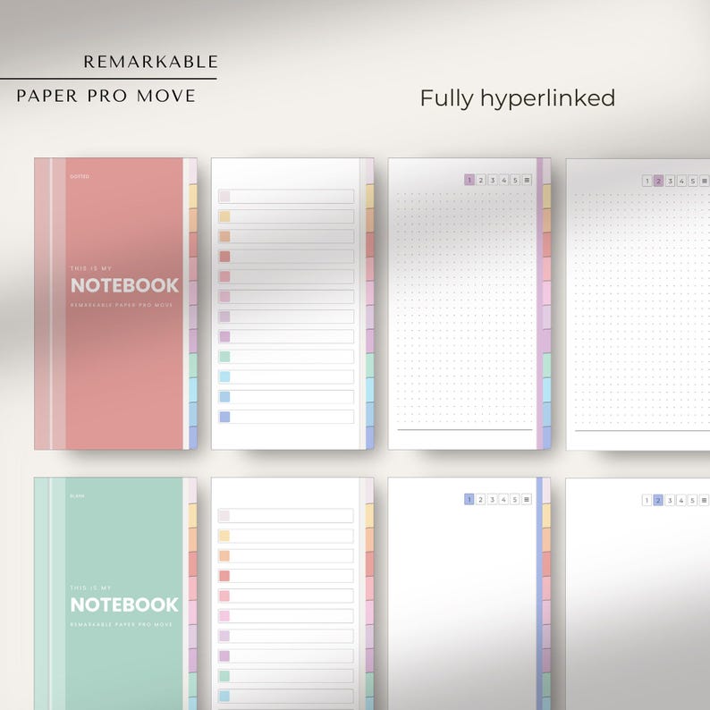 Notebooks for Remarkable Paper Pro Move | All in One Bundle | Lined ...